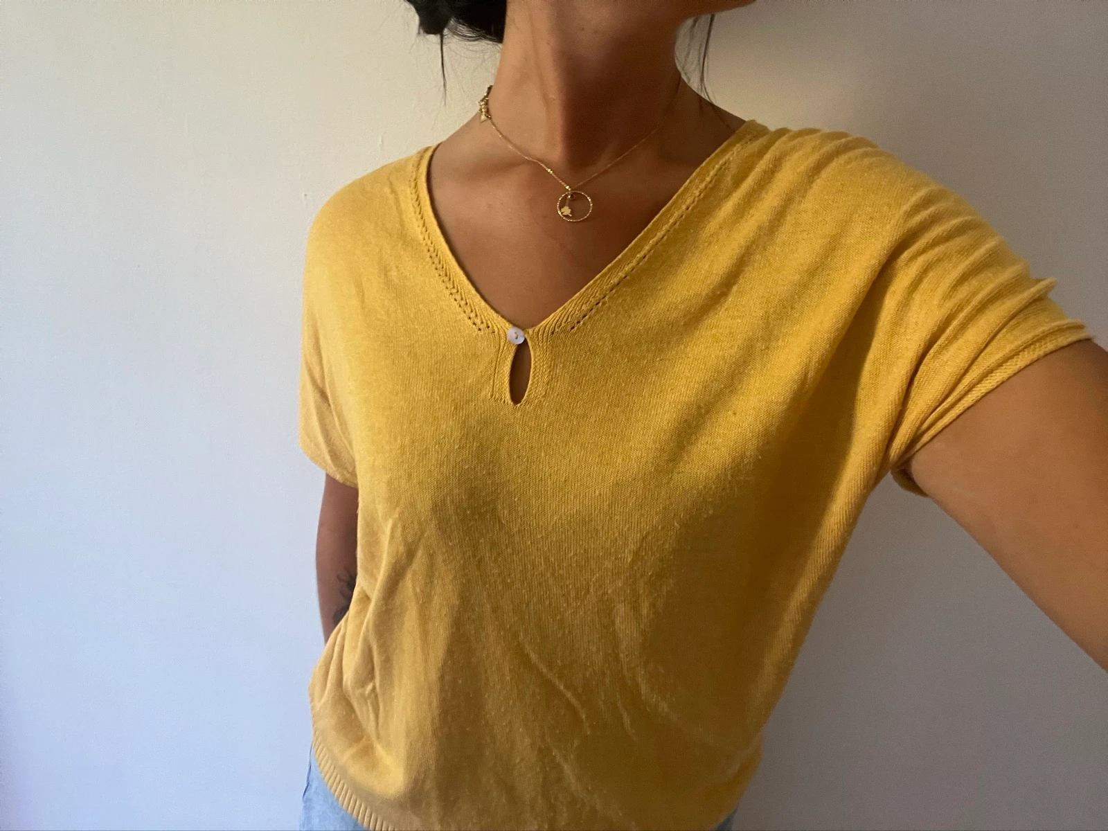 T-shirt jaune moutarde breal 